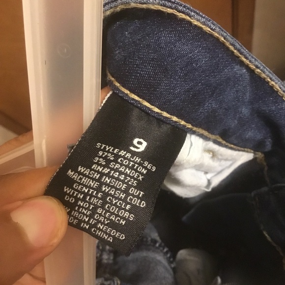 American bazi Medium Wash Whisker Detail High Waist Destroyed Skinny Jeans 9 - Picture 7 of 9